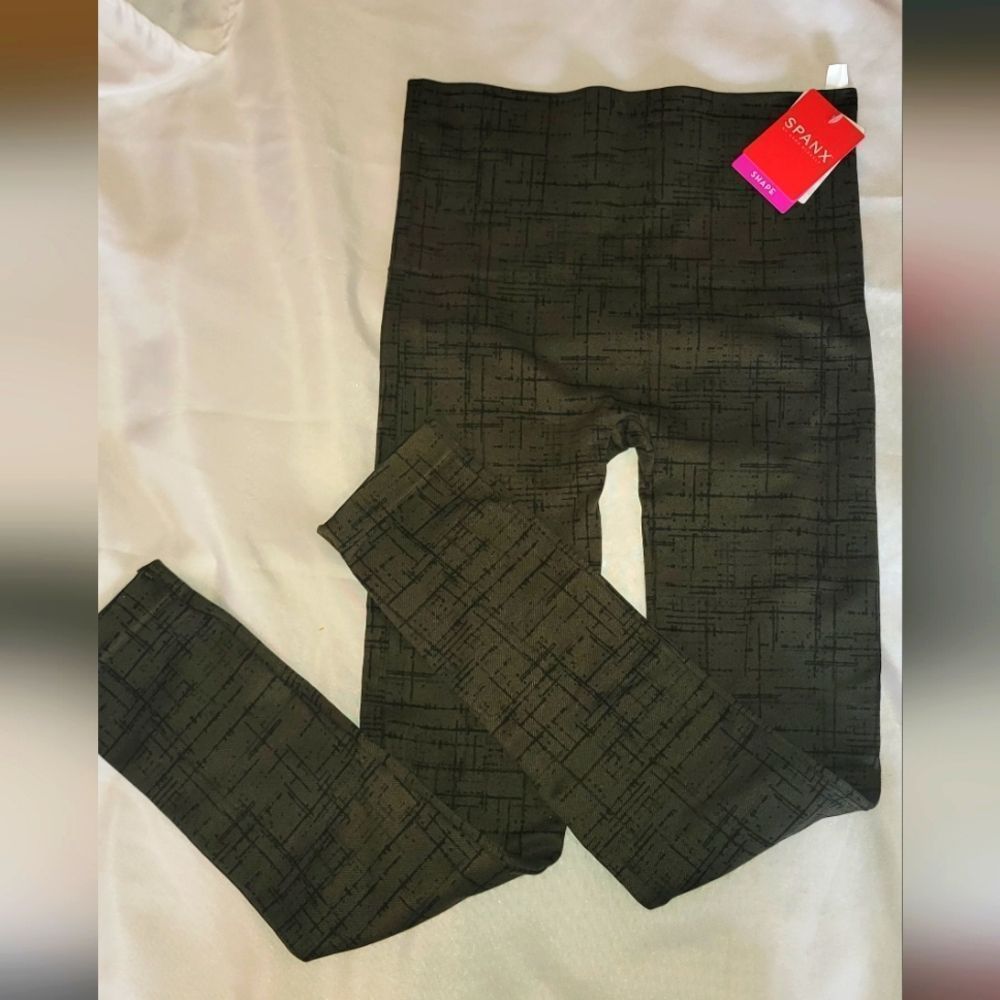 SPANX Olive Patterned Leggings
